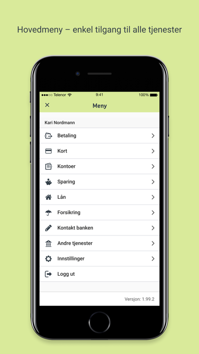 Lillesands Sparebank Mobilbank Screenshot