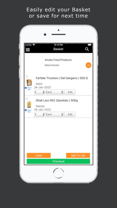 Amato Food Products Screenshot