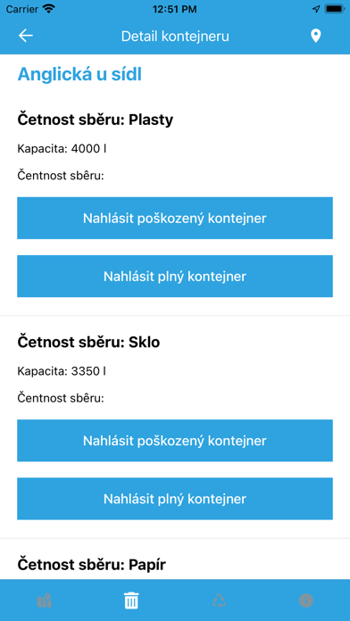Třídění odpadu Karlovy Vary Screenshot