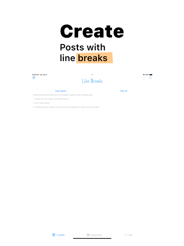 ‎Line Breaks for Social Posts Screenshot