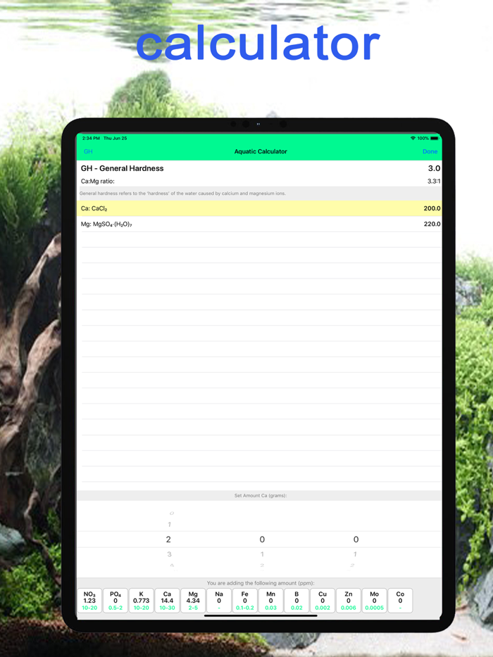 Aquarium Fertilizer Calculator