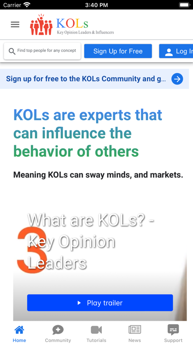 KOLs & Influencers Screenshot