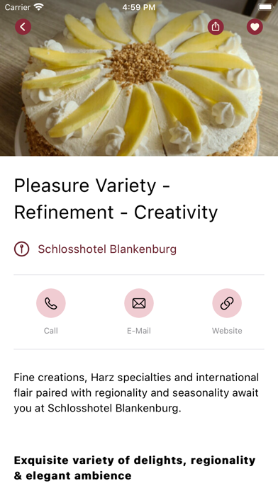 Schlosshotel Blankenburg Screenshot