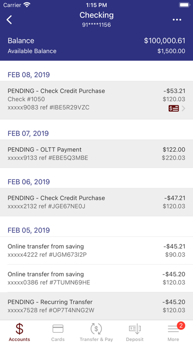 Upstate FCU Mobile Banking Screenshot