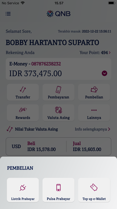QNB Indonesia Mobile Banking Screenshot