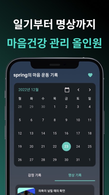 Spring - 명상 & 일기 & 셀프케어