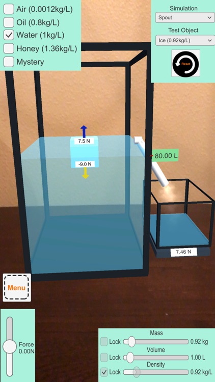 AR Buoyancy Physics Sim