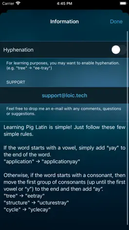 Game screenshot Pig Latin - Translator apk