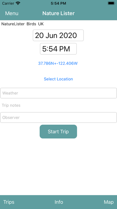 Nature Lister Screenshot