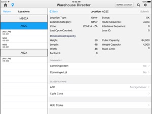 Infor SCE Warehouse Director screenshot #3 for iPad