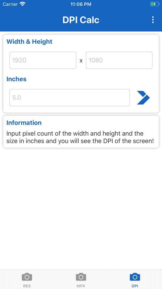 #3. Megapixel Calculator (iOS) بواسطة: Tihomir Radev