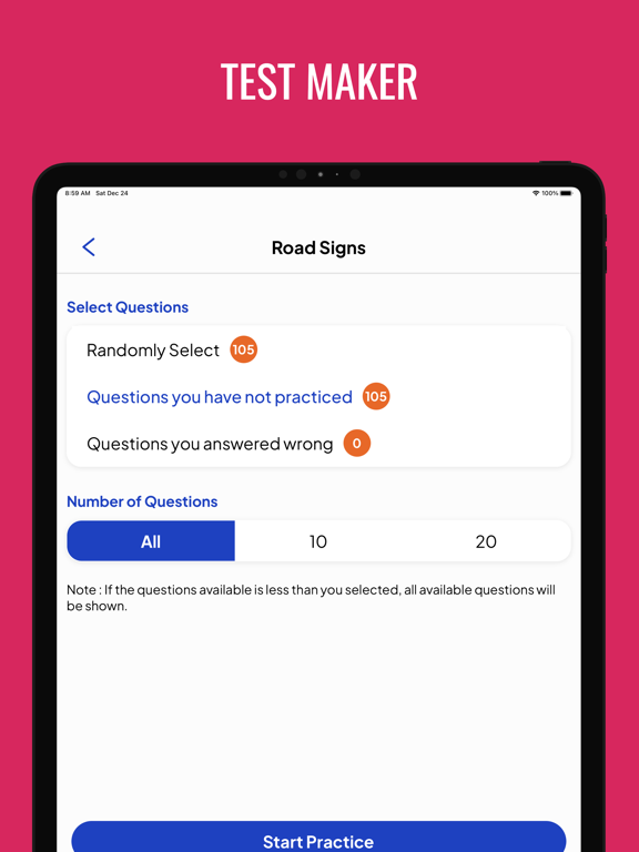 G1 Practice Test Ontario 2025 iPad screenshot 5 - Education app