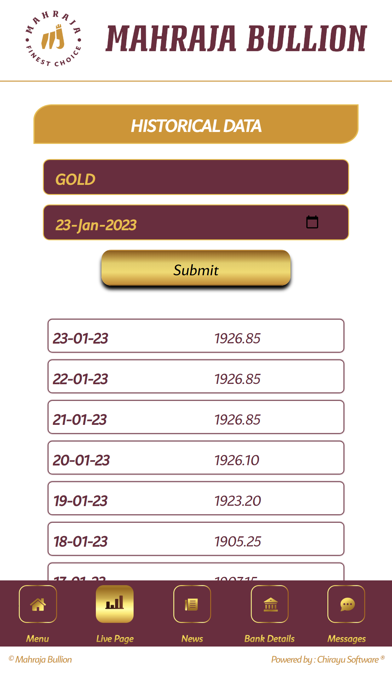 Mahraja Bullion Screenshot