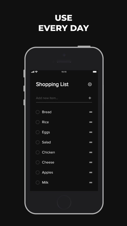 Minimalist Shopping List