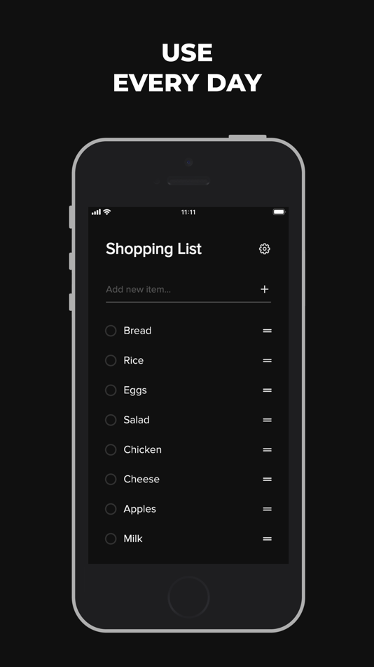 #1. Minimalist Shopping List (iOS) 由: SHPAVDA, TOO