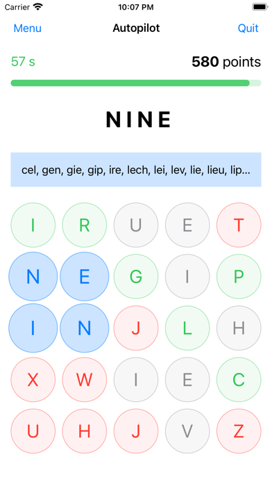 Quadle Word Puzzle Screenshot
