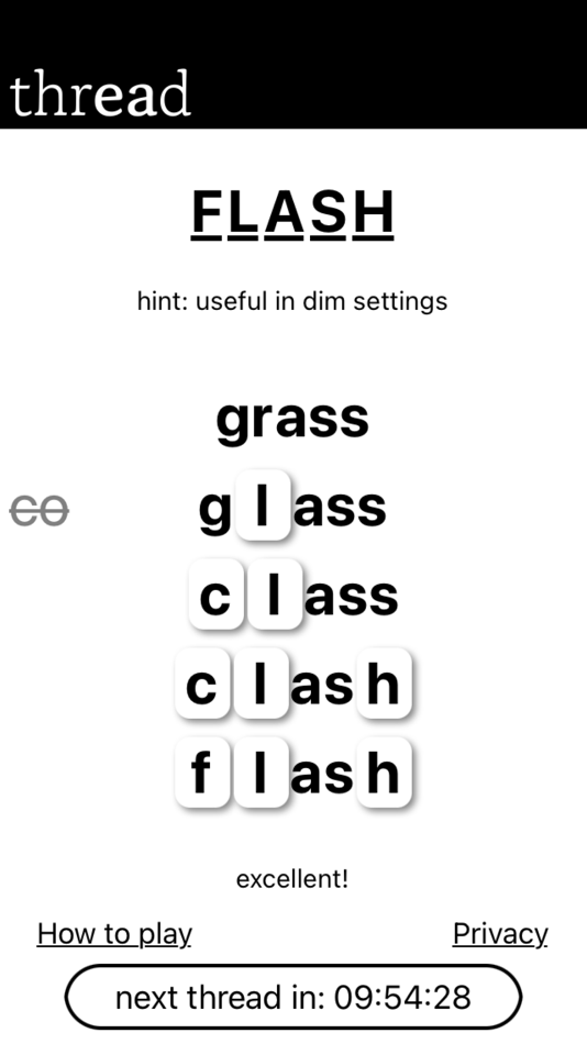 #3. Thread - A Word Game (iOS) 由: Christopher Regan