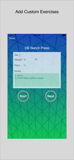 ‎WorkoutTracker - Custom Log Screenshot