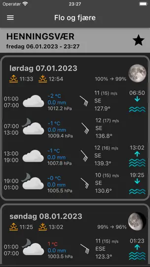 Flo Og Fjære: Tidevann & Vær iPhone-skjermbilde 2