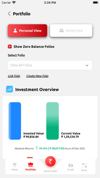 Nippon India Mutual Fund Screenshot