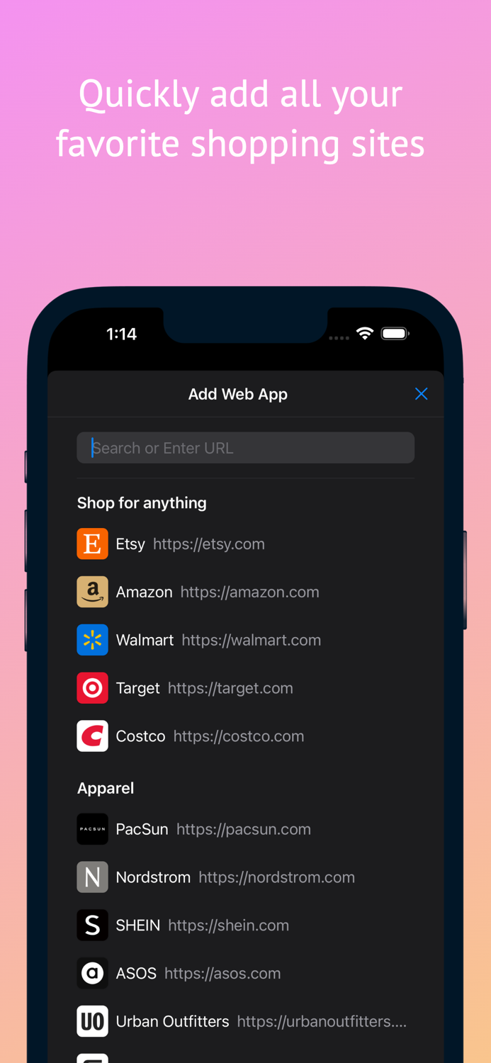 Friendly Shopping Browser