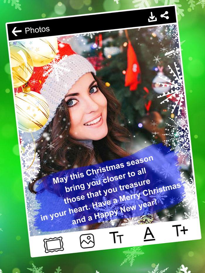 Christmas Photo Frame and Wishes