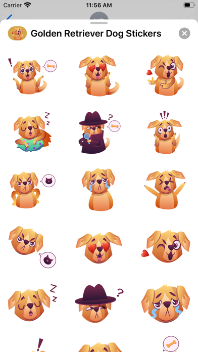 Screenshot #3 pour Golden Retriever Dog Stickers