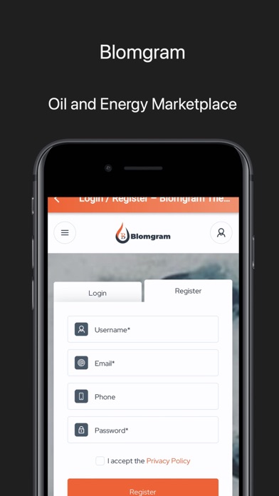 Blomgram Oil and Energy Market Screenshot