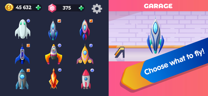 Rocket in Space Running Games