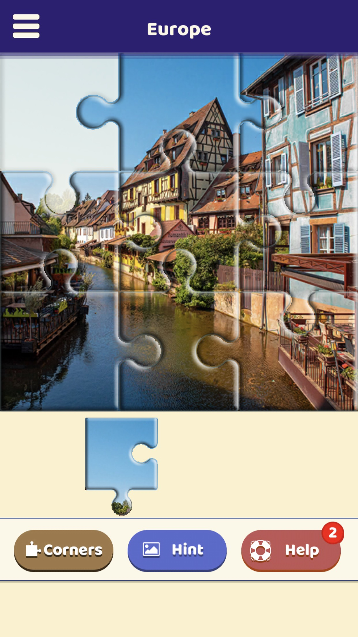 Europe Destinations Puzzle