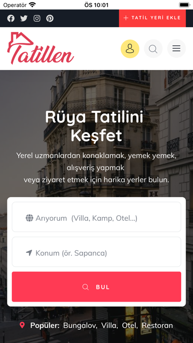 Tatillen: Bungalov, Otel,Villa Screenshot