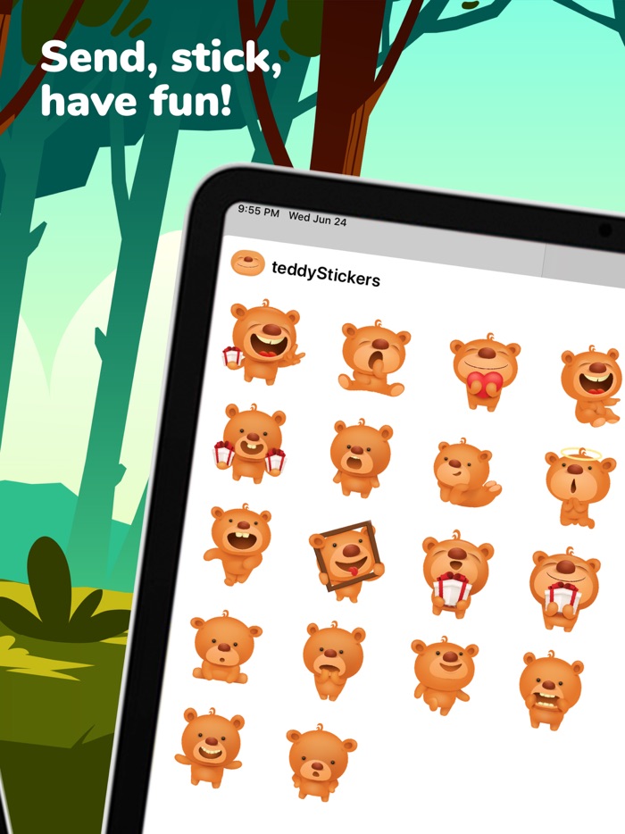 Teddy Bear 3D Stickers App