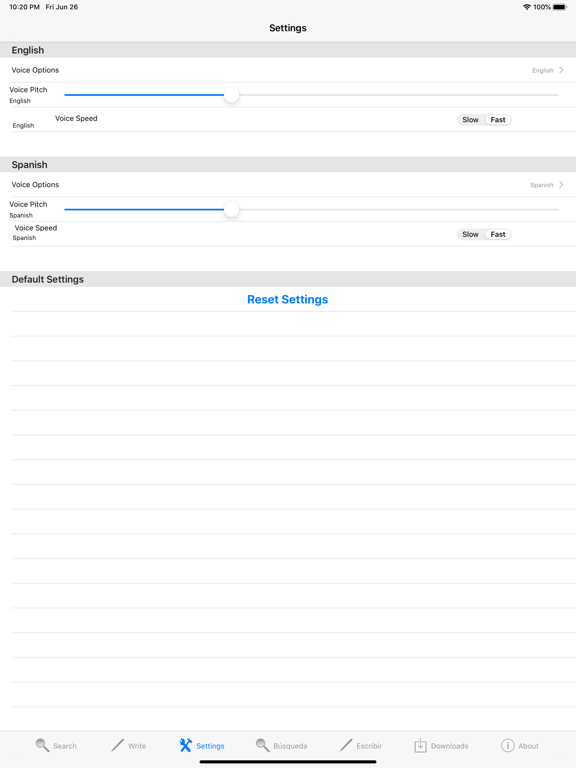 Spanish Dictionary English iPad screenshot 4 - Reference app