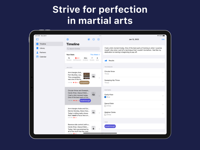 Martial Arts Training Journal