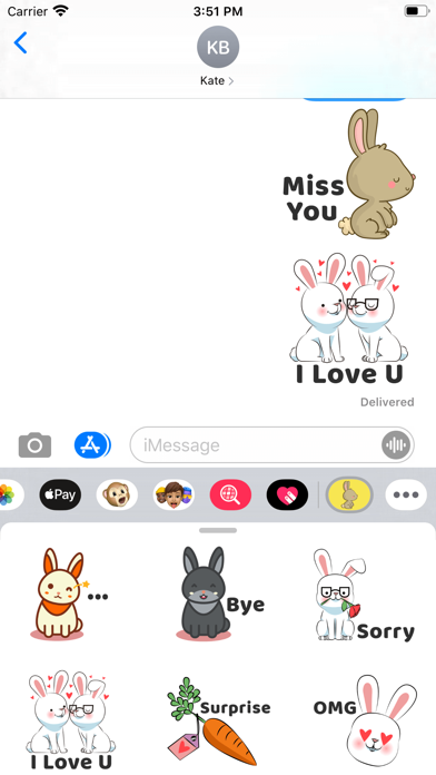 Bunny Rabbit Stickers screenshot 3