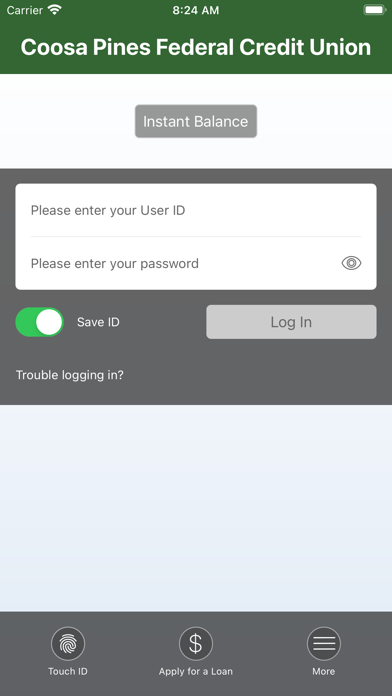 Coosa Pines FCU Online Banking Screenshot