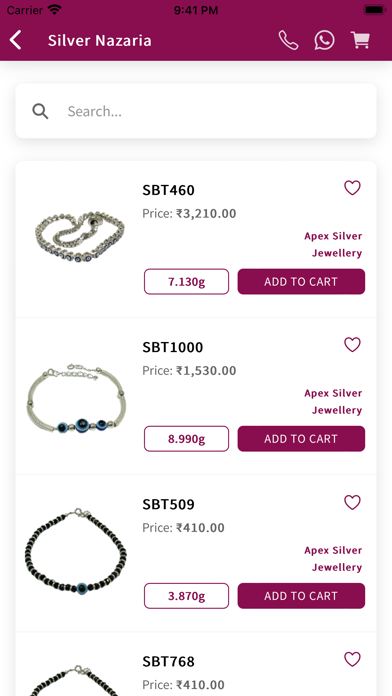 Apex Jewellery Screenshot