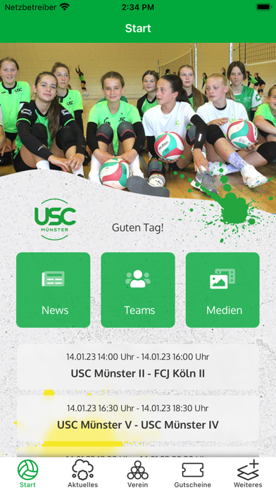 USC Münster e.V. Screenshot