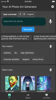 ai photo art generator iphone screenshot 1