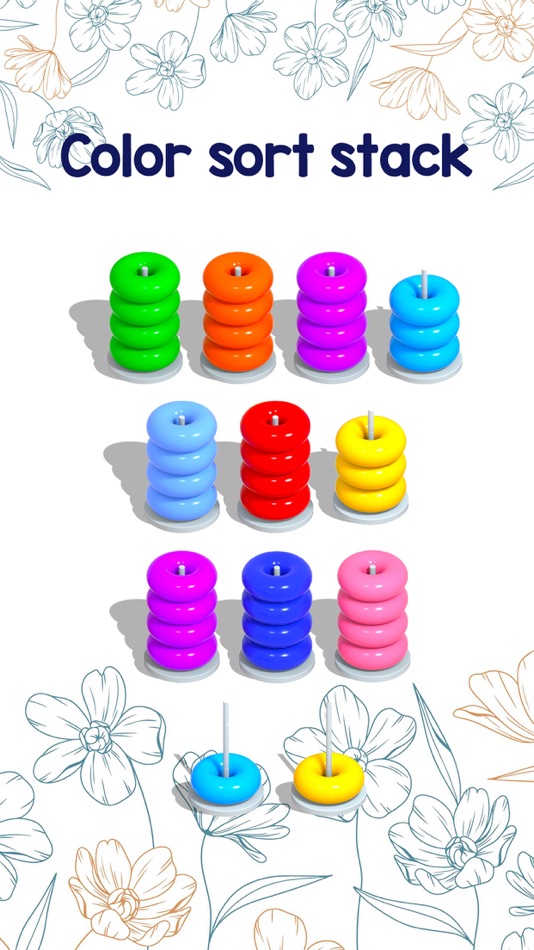 #6. Color Hoop : Ring Sort ASMR 3D (iOS) 由: Lan Vu thi thuy