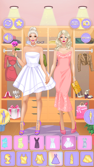 Pastel Sisters Dress Up Games Screenshot