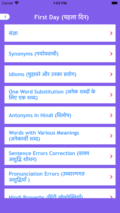Learn Hindi Grammer In 30 Days Screenshot