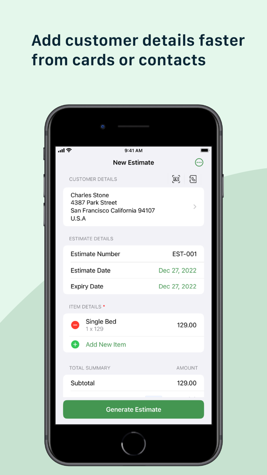 #1. Estimate Generator - Zoho (iOS) 由: Zoho Corporation
