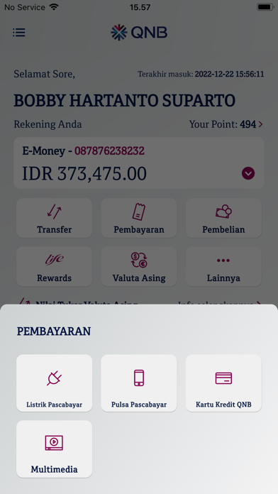 QNB Indonesia Mobile Banking Screenshot