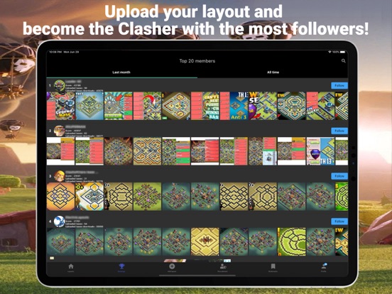 BasePedia for Clash of Clans iPad screenshot 4 - Social Networking app