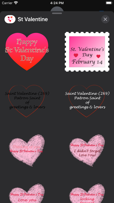 St Valentine stickers Screenshot