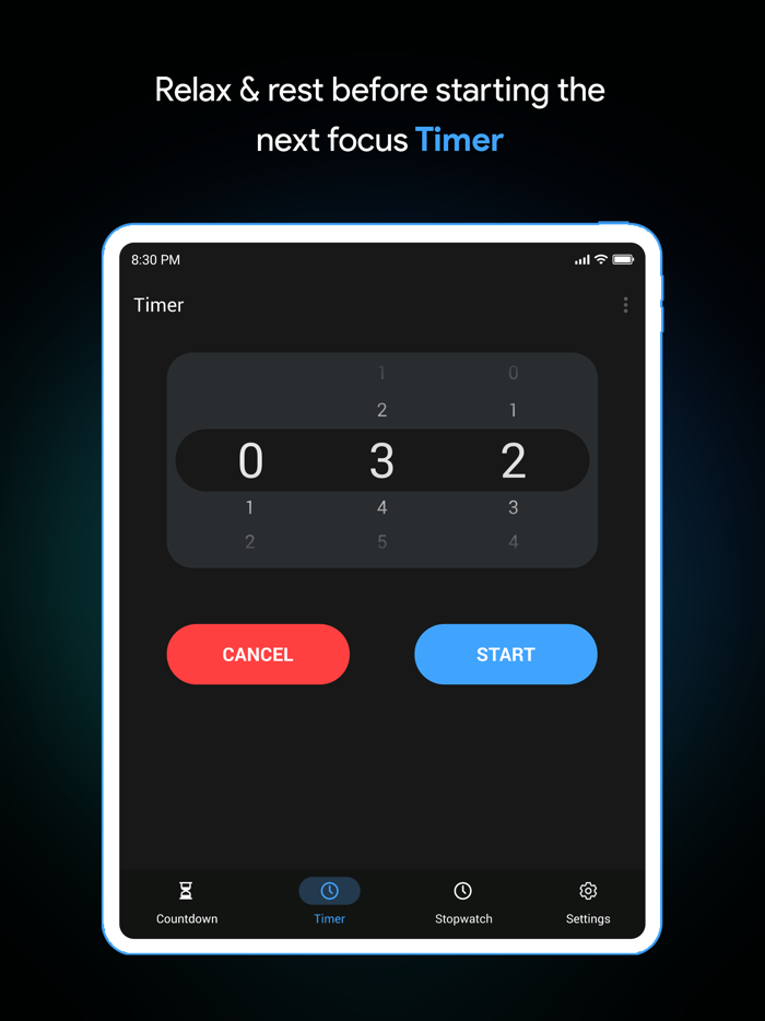Countdown  Stopwatch and Timer