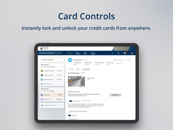 Cornerstone Financial CU iPad screenshot 5 - Finance app