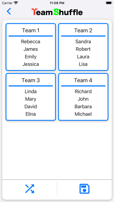 Team-Shuffle Screenshot