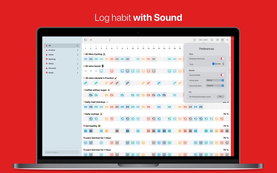 #5. Habit Tracker (macOS) بواسطة: Sudip Bag